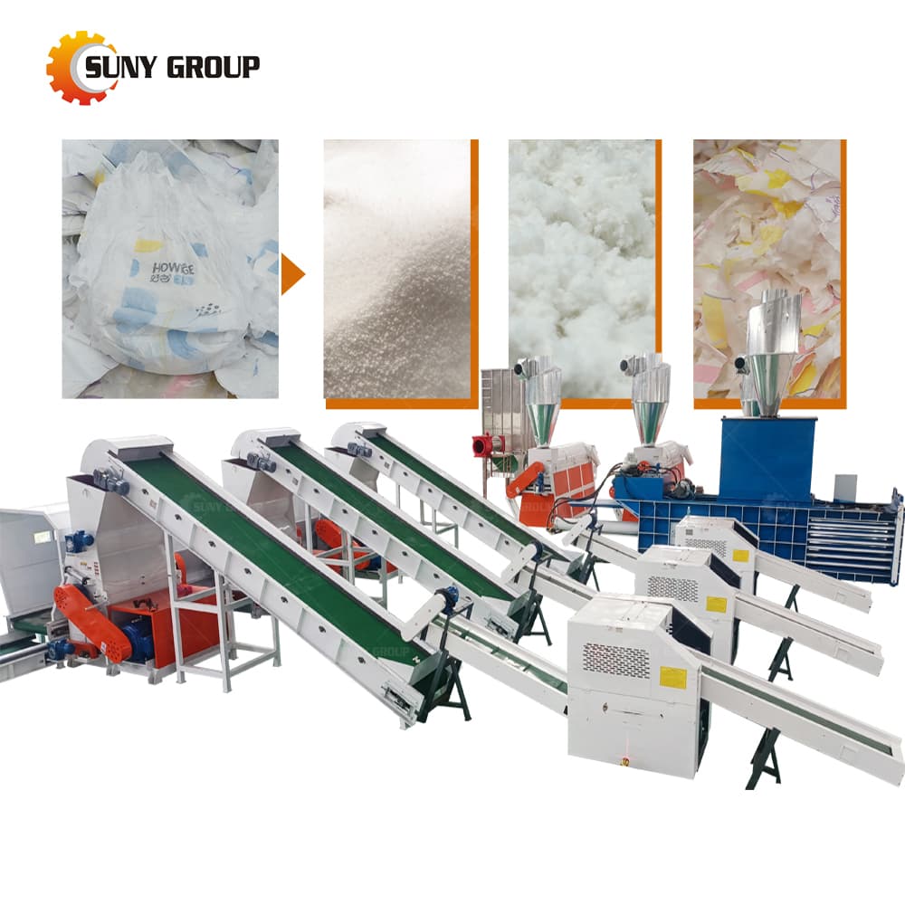 Expired Baby Diaper Recycling Machine