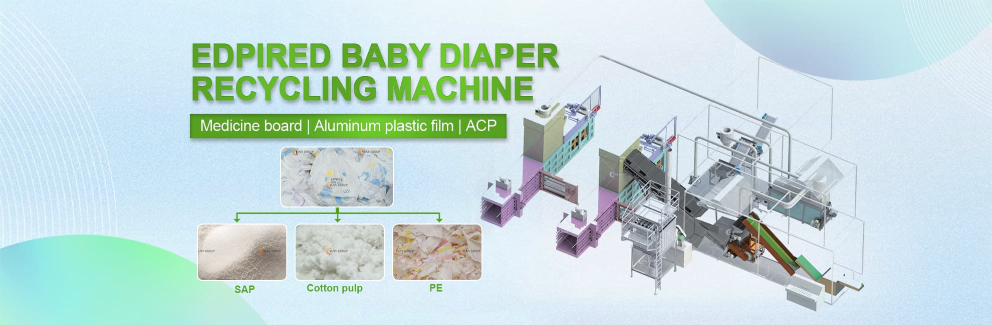 Expired Baby Diaper Recycling Machine Banner