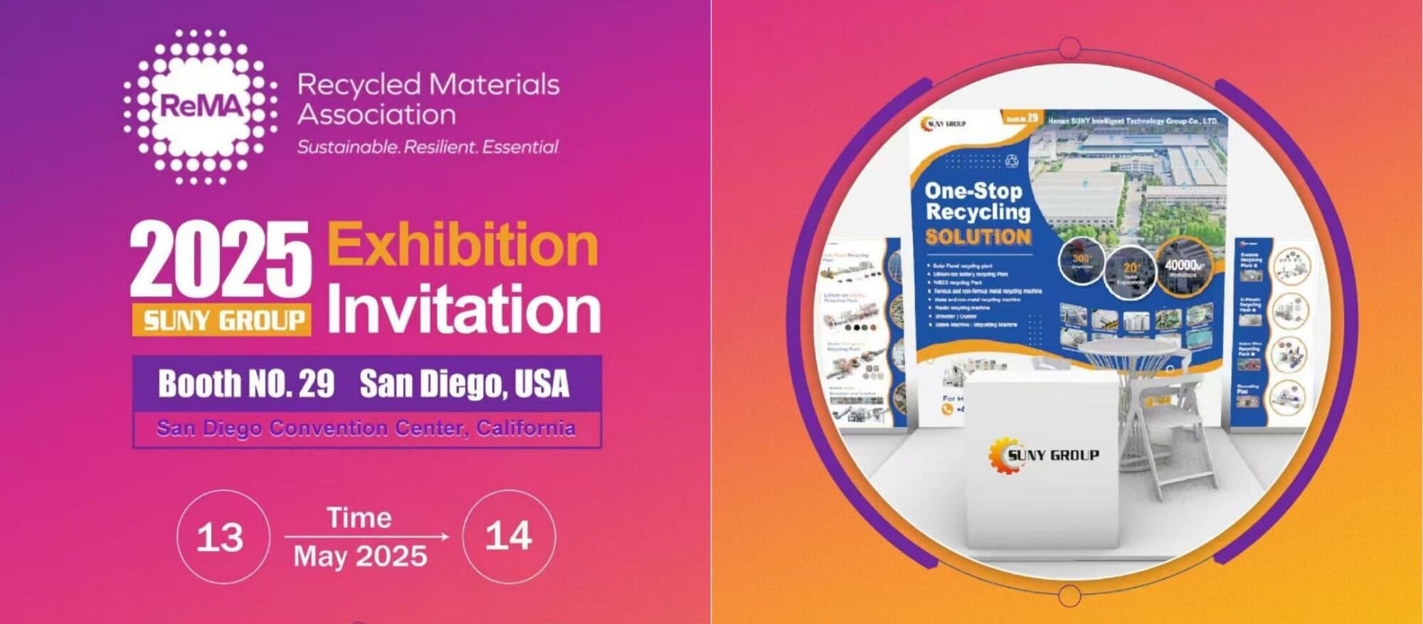 SUNY GROUP at REMA 2025 Showcasing Recycling Equipment