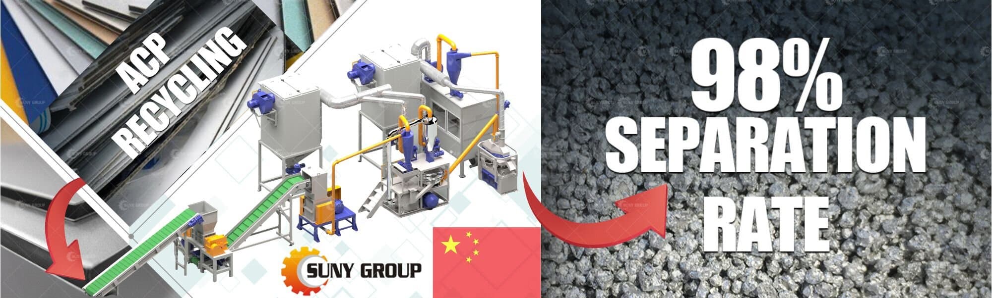 MCP and ACP Waste Recycling Machine from China