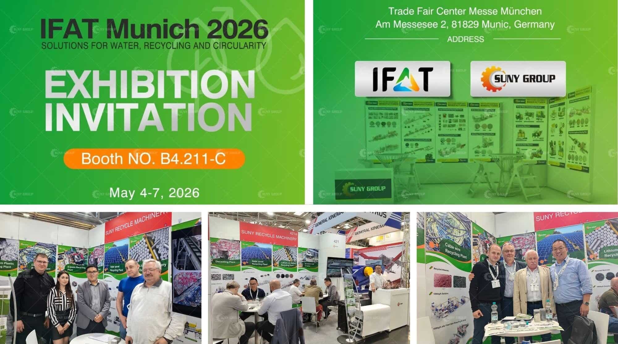 Meet SUNY GROUP at IFAT Munich 2026 Showcase Recycling Solutions