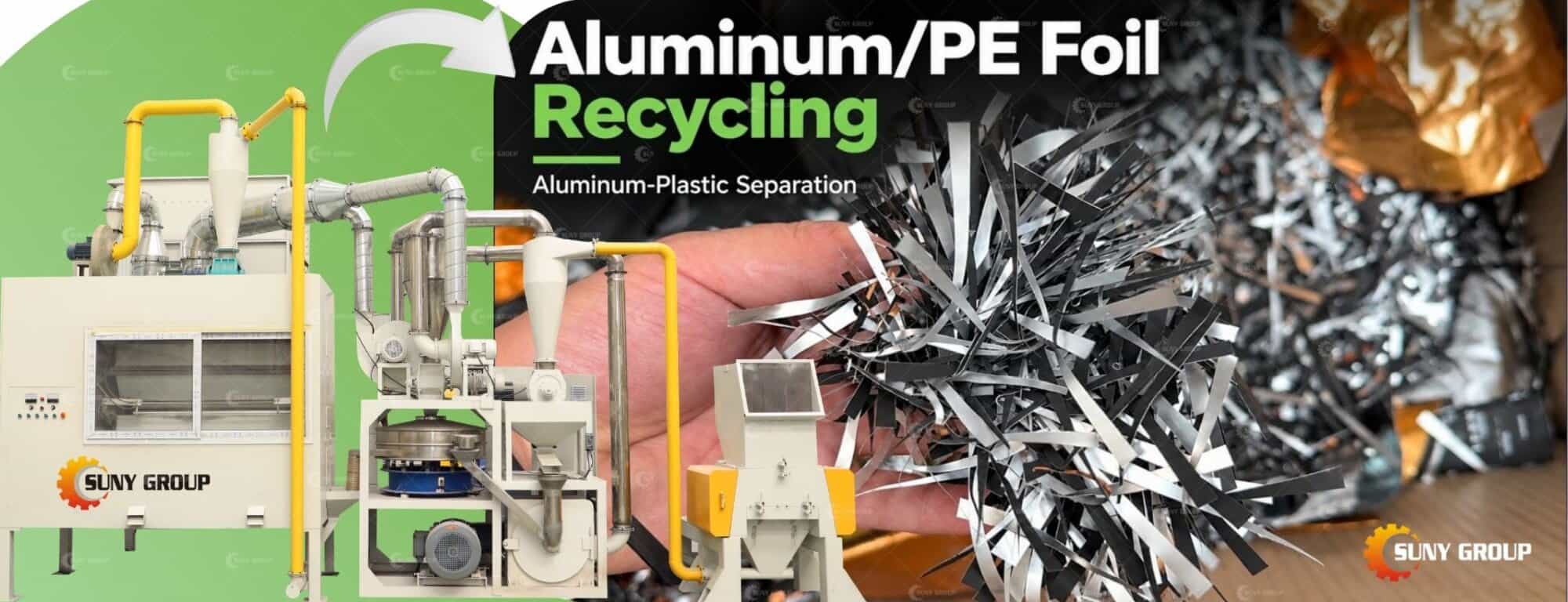 AluminumPE Laminated Foil Recycling Machine